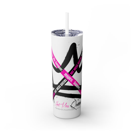HMQ Merch Skinny Tumbler with Straw, 20oz