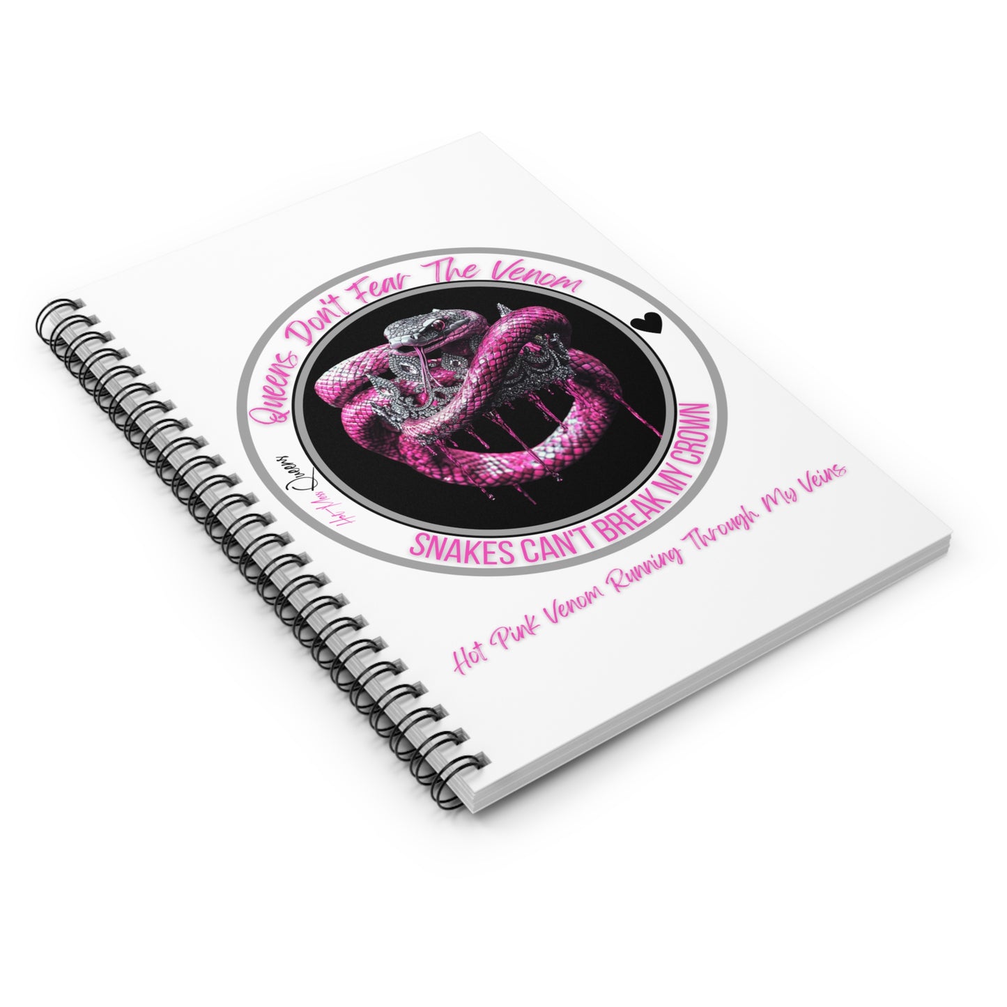 Hot Pink Veins Spiral Notebook - Ruled Line