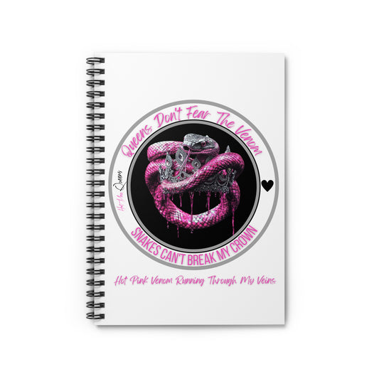 Hot Pink Veins Spiral Notebook - Ruled Line